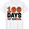 Basketball 100 Days of School Happy 100th Day Teacher Gift Shirt