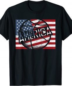 Basketball American Flag T-Shirt