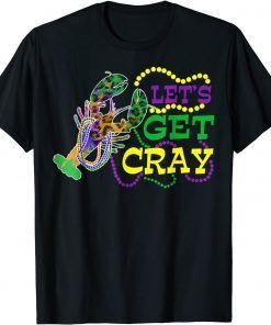 Beads Bling Let's Get Cray Dabbing Crawfish Mardi Gras 2022 Gift Shirt