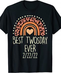 Best Twosday Ever 2-22-22 Leopard Twos Day 2022 Teacher 2022 Shirt