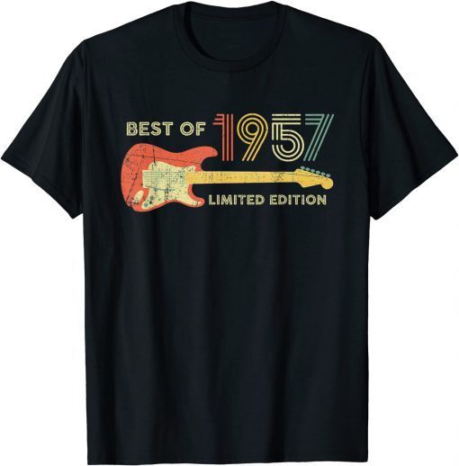 Best of 1957 Birthday - Guitar lovers 65th Birthday Limited Shirt