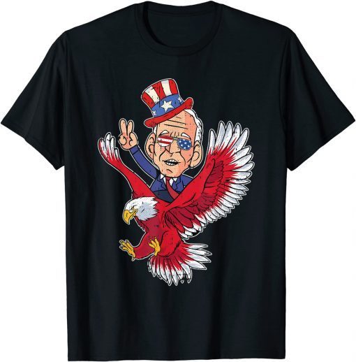 Biden Riding Eagle 4th Of July Patriotic American President Gift T-Shirt