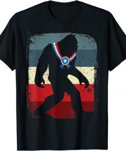 Bigfoot Medal Of Honor Retro 4th Of July Sasquatch Unisex Shirt