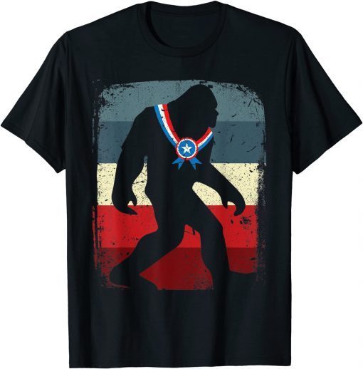 Bigfoot Medal Of Honor Retro 4th Of July Sasquatch Unisex Shirt