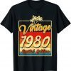 Birthday 42 Year Old Vintage 1980 Limited Edition 42nd Birthday Limited Shirt