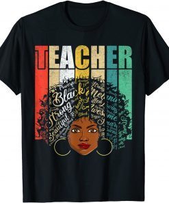 Black Melanin Teacher Women Apparel African American Dashiki T-Shirt