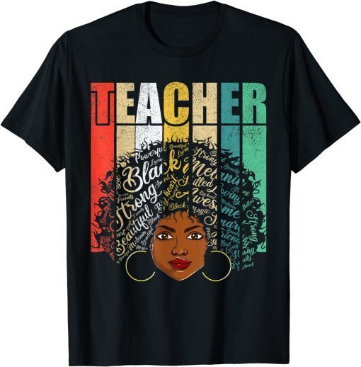 Black Melanin Teacher Women Apparel African American Dashiki T-Shirt