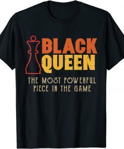 Black Queen Most Powerful Chess African American Gift Shirt