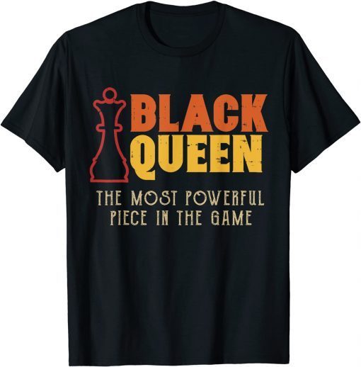 Black Queen Most Powerful Chess African American Gift Shirt