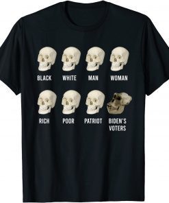 Black White Man Woman Rich Poor Patriot Biden's Voters Gift T-Shirt