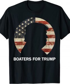 Boaters For Trump Vintage American Flag Unisex Shirt