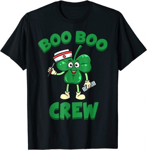 Boo Boo Crew Nurse St Patrick's Day Shamrock Green Lucky Limited Shirt