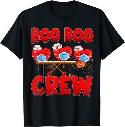 Boo Boo Crew Valentine's Day 2022 Heart Nurse Wearing Mask Classic Shirt