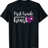 Buffalo Plaid 1st First Grade Has My Heart Teacher Valentine Unisex Shirt