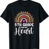Buffalo Plaid 5th Grade Has My Heart Teacher Valentine Gift Shirt
