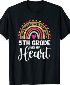 Buffalo Plaid 5th Grade Has My Heart Teacher Valentine Gift Shirt