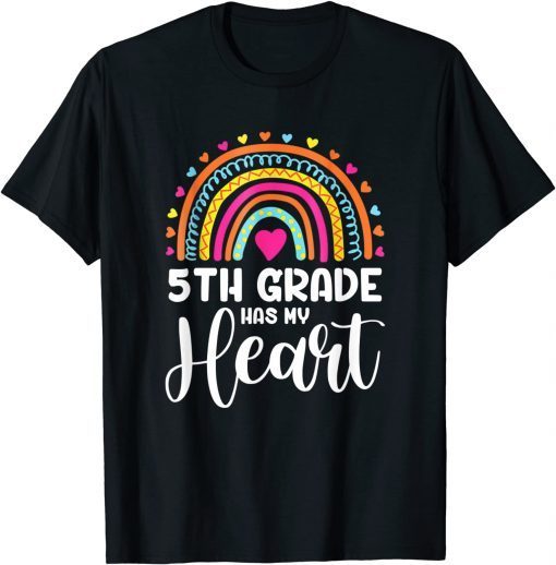 Buffalo Plaid 5th Grade Has My Heart Teacher Valentine Gift Shirt