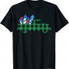 Buffalo Plaid Fireworks Truck 4th Of July American Flag T-Shirt