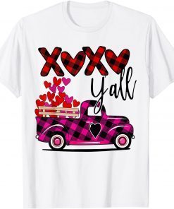 Buffalo Plaid Vintage Truck Heat XOXO Y'all Valentine's Day Classic Shirt