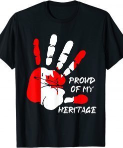 Canadian Flag Hand Finger Pride Heritage Canada Unisex Shirt