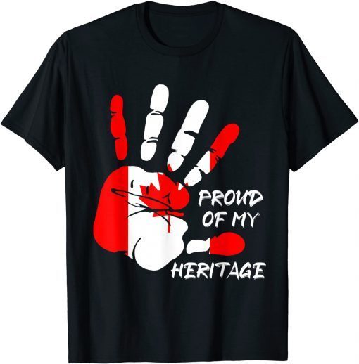 Canadian Flag Hand Finger Pride Heritage Canada Unisex Shirt