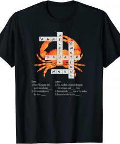 Cancer Sign Birthday Zodiac Traits Crossword Limited Shirt