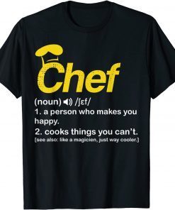 Chef Definition Tee Cook Cooking T-Shirt