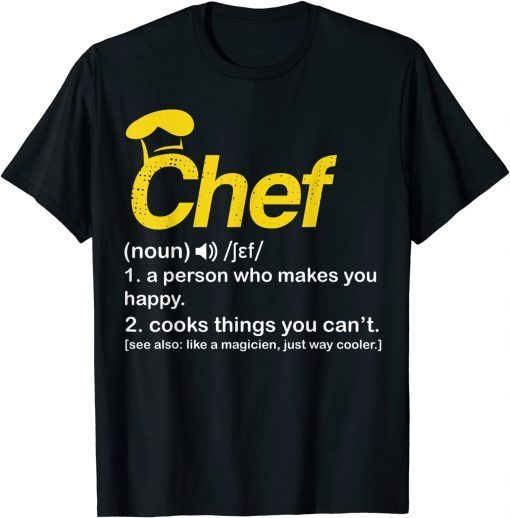 Chef Definition Tee Cook Cooking T-Shirt