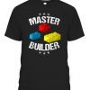 Cool Master Builder Funny Building Blocks Gift Shirt
