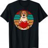 Cuddly St Saint Bernard Valentines Day Heart Retro Dog Classic Shirt