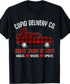 Cupid Delivery Carry Loads Of Love Red Plaid Valentine's Day Unisex Shirt