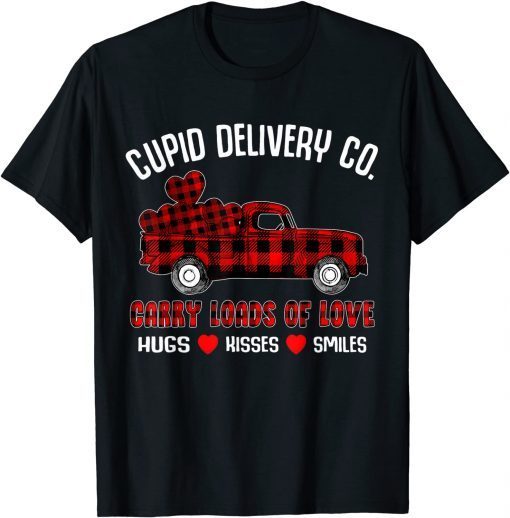 Cupid Delivery Carry Loads Of Love Red Plaid Valentine's Day Unisex Shirt