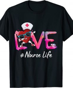 Cute Dabbing Nursing Valentine Heart Love Nurse Life Classic Shirt