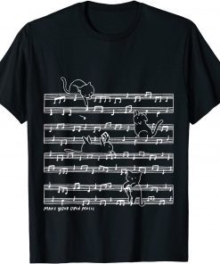 Cute Musical Kitty Cat Knocking Over Piano Sheet Music Limited Shirt