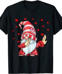 Dabbing Gnome Heart Happy Valentines Day Unisex Shirt