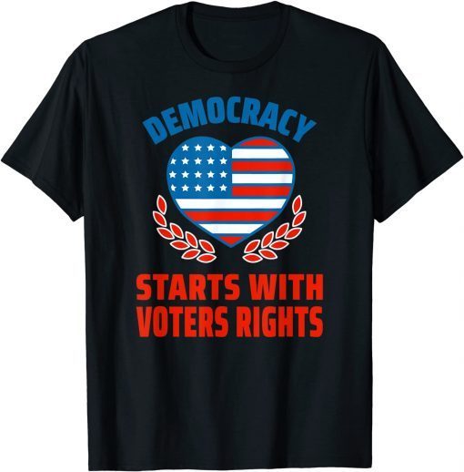 Democracy Starts With Voters Rights Classic Shirt