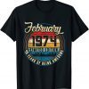 Distressed Retro February 1974 48th Birthday 48 Years Old Gift Shirt