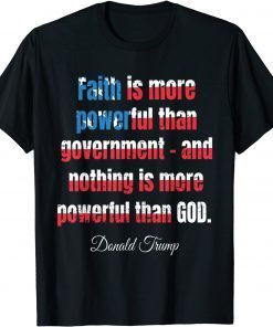 Donald Trump 2024 Patriot Faith Quote American Flag Gift T-Shirt