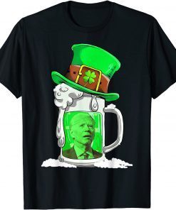 Draft Beer Joe Biden Lucky Shamrock Clover St Patrick's Day Limited Shirt