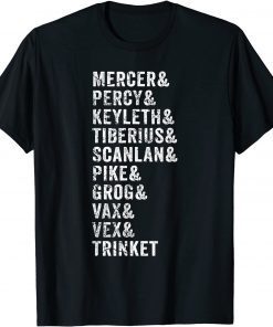 Dungeons First Campaign List Characters Apparel Dragons Gift Shirt