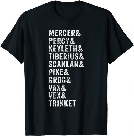 Dungeons First Campaign List Characters Apparel Dragons Gift Shirt