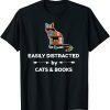 Easily Distracted By Cats & Books Classic T-Shirt