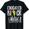 Educated Black Nurse Africa Map African Pride History RN Gift Shirt