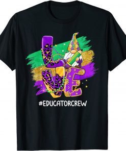 Educator Crew Leopard Mardi Gras Carnival Party Limited Shirt