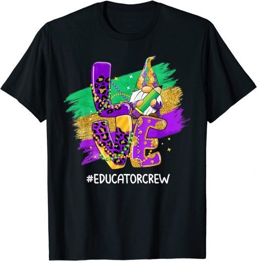 Educator Crew Leopard Mardi Gras Carnival Party Limited Shirt