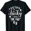 Extra Lucky This Year St Patricks Day Pregnancy Announcement Gift Shirt