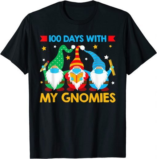 Face Mask Gnomes Squad 100 Days of School Unisex Shirt