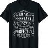February 1957 Man Myth Legend 65th Birthday 65 Years Unisex T-Shirt