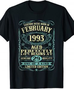 February 1993 29th Birthday 29 Year Old Classic Shirt