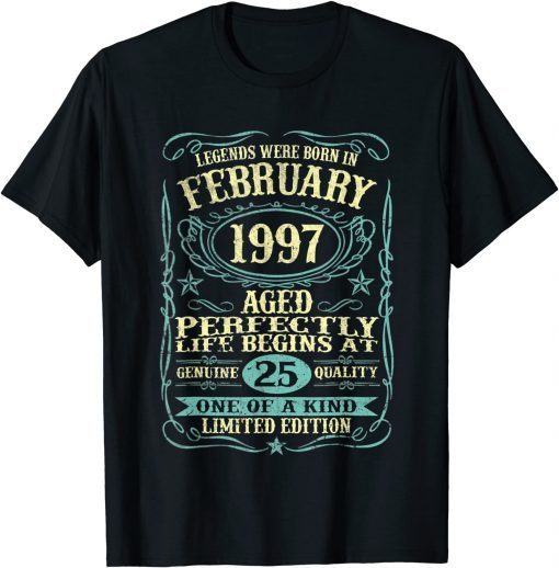 February 1997 25th Birthday 25 Year Old Classic Shirt